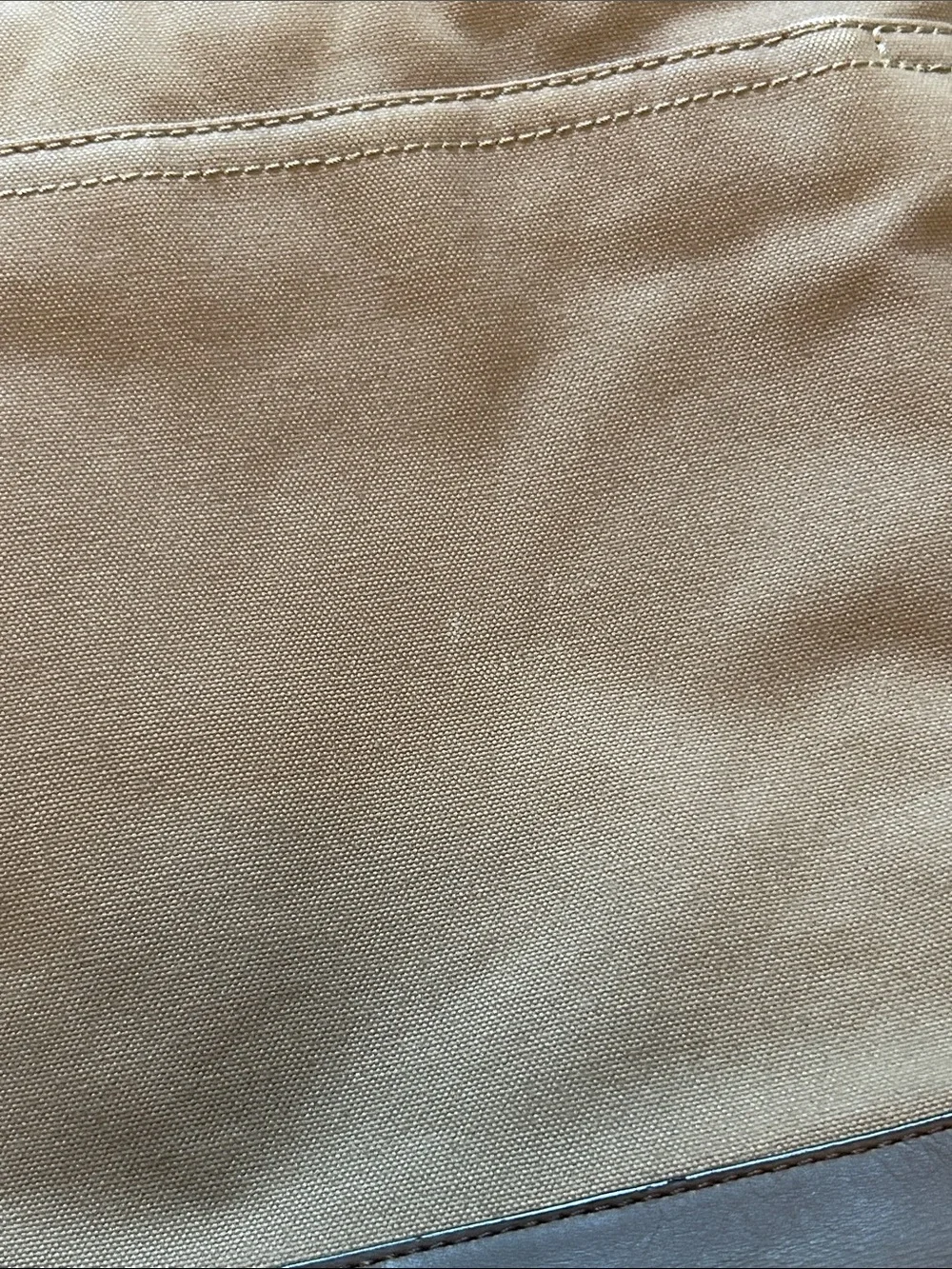 Coach Men’s Tan Canvas & Dark Brown Leather Messenger Bag